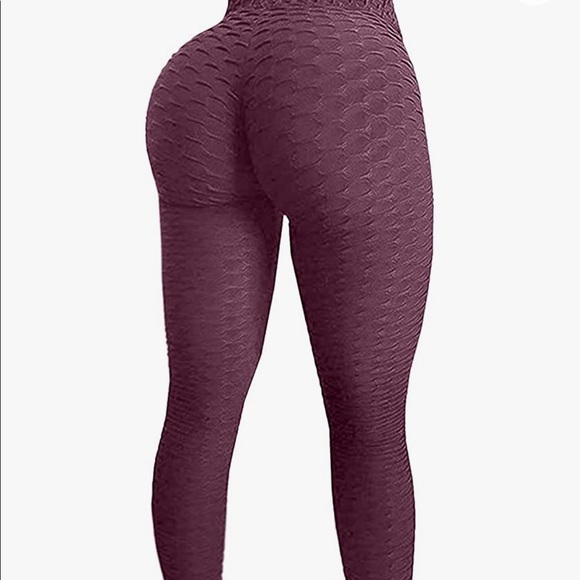 TikTok Leggings-3 pair Black, Mauve, Tie-Dye - Picture 4 of 16